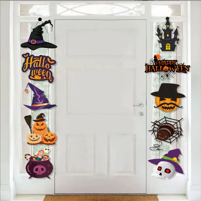 10PCS Halloween Door Hanging Banner
