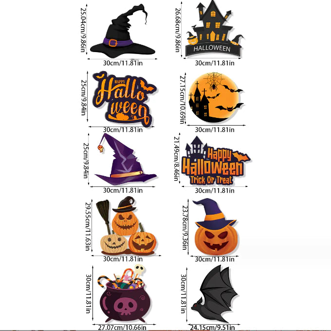 10PCS Halloween Door Hanging Banner