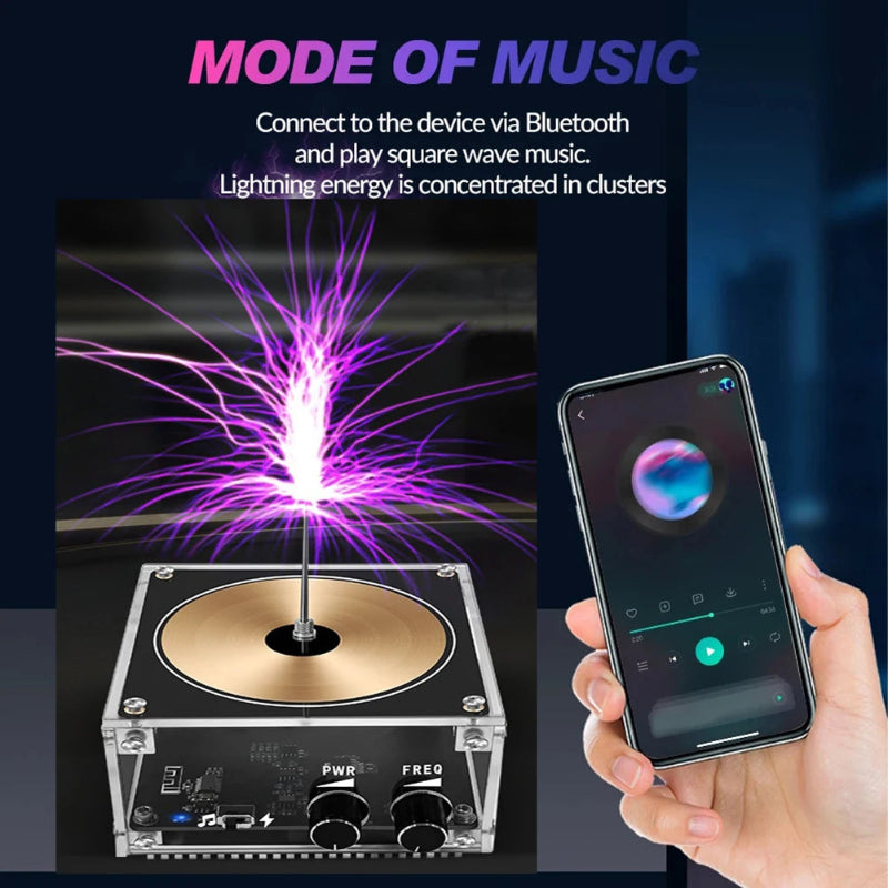 Tesla Coil Bluetooth compatible speaker