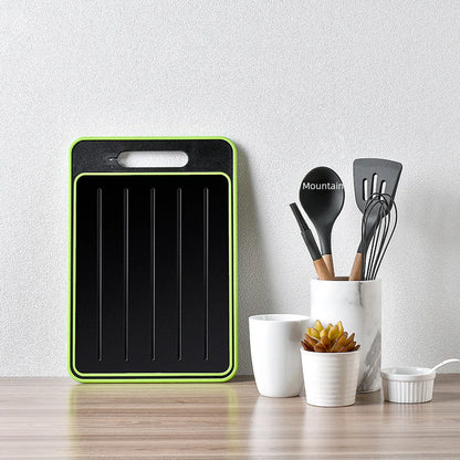 Dual-Sided Rapid Defrost Aluminium Cutting Board with Sharpener