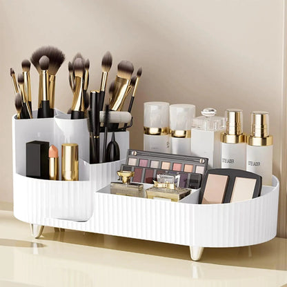 Rotating makeup organizer
